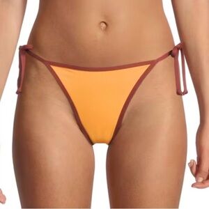 WeWoreWhat Orange and Brown Bikini Bottom